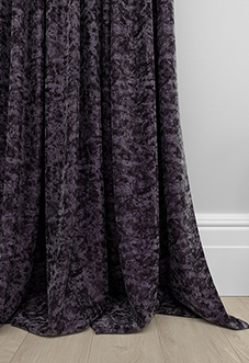 Cyrus Crushed Velvet, Deep Purple - Made to Measure Curtains